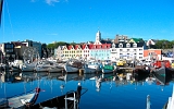 Thorshavn, Hauptstadt der Färöer Inseln und malerischer Fischerhafen