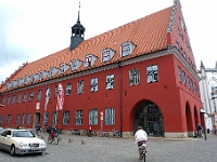 Greifswald, Rathhaus : Taxi, Fahrradrickscha