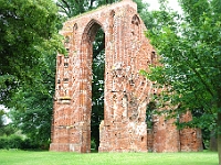 Greifswald-Wiek, Eldena-Ruine. Bekanntes Motiv des Malers "Caspar David Friedrich". : Kloster, Park, Greifswald