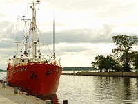Greifswald, Kümo "Seefuchs" im Hafen von Wiek : Kanal, Kai
