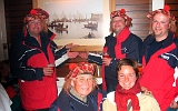 Bordfest von Norwegischen Tegattateilnehmern im Hafen von Lerwik / Shetlands
