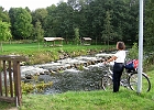 Wasserwanderplatz an der Warnow in Eikhof : Fluss, Tove, Fahrrad