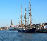 Oldtime-Dreimaster im Hafen von Rostock : Oldtimer, Dreimaster, Hafen