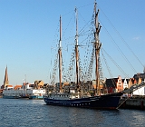 Oldtime-Dreimaster im Hafen von Rostock : Dreimaster, Oldtimer, Hafen
